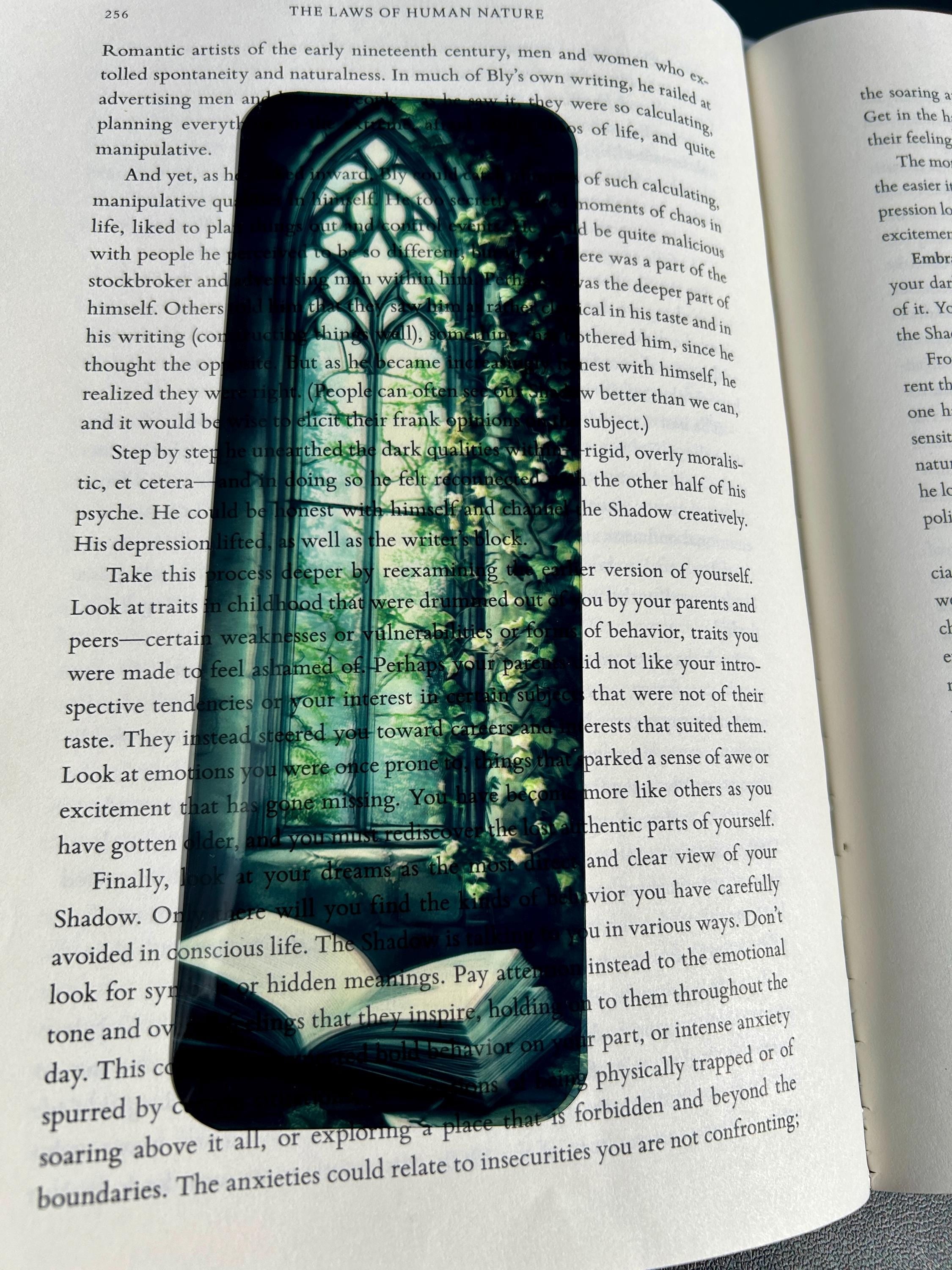 Gothic Window Bookmark | Ivy Castle | Fantasy Book Art | Stained Glass Bookmark | | Wiccan Center