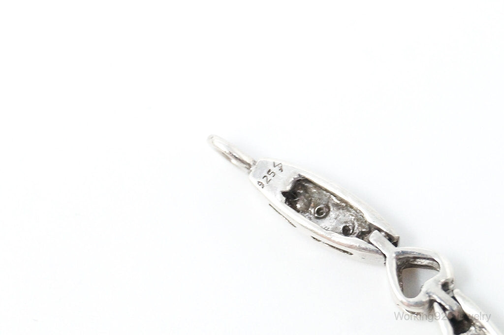 Vintage Diamonds Linked Hearts Sterling Silver Bracelet | Jewelry > Bracelets | Wiccan Center