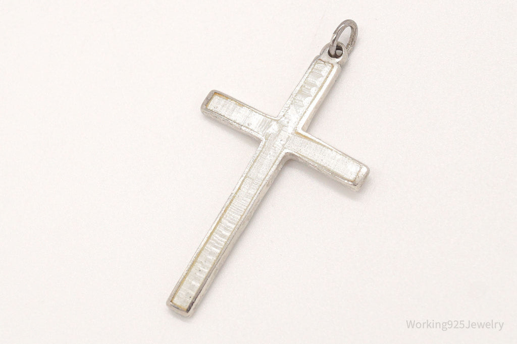 Vintage Large White Enamel Siam Sterling Silver Pendant | Jewelry > Necklaces > Pendants | Wiccan Center