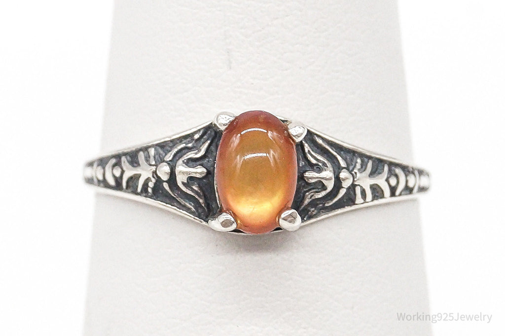 Antique Designer WMCO Orange Paua Shell Sterling Silver Ring - Size 6 | Jewelry > Rings | Wiccan Center