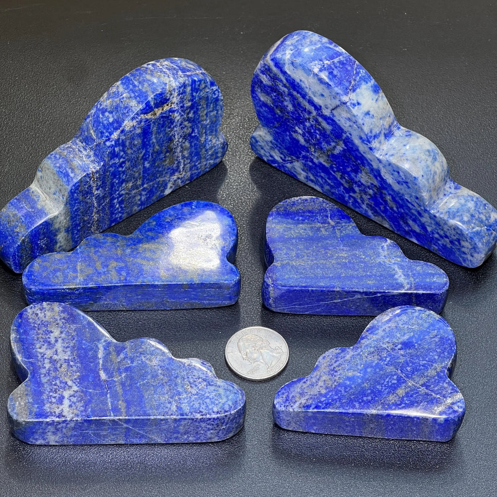 Lapis Lazuli Cloud Shape Carving (Mixed Sizes) Wholesale | Home & Living > Home Decor > Home Accents > Rocks & Geodes | Wiccan Center