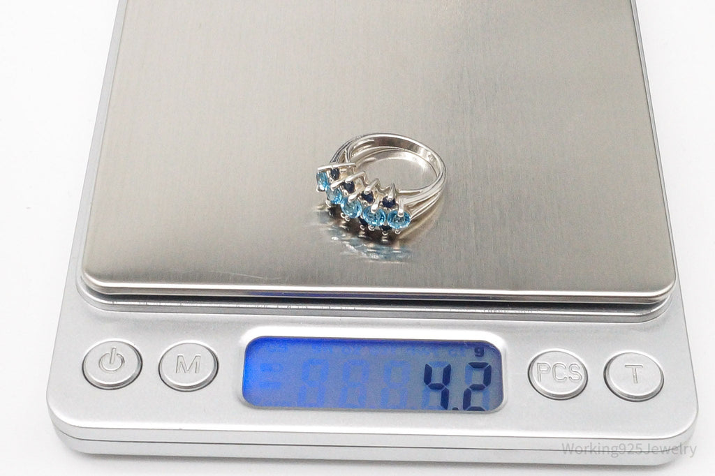 Vintage Blue Topaz Sapphire Sterling Silver Ring - Size 4.75 | Jewelry > Rings | Wiccan Center