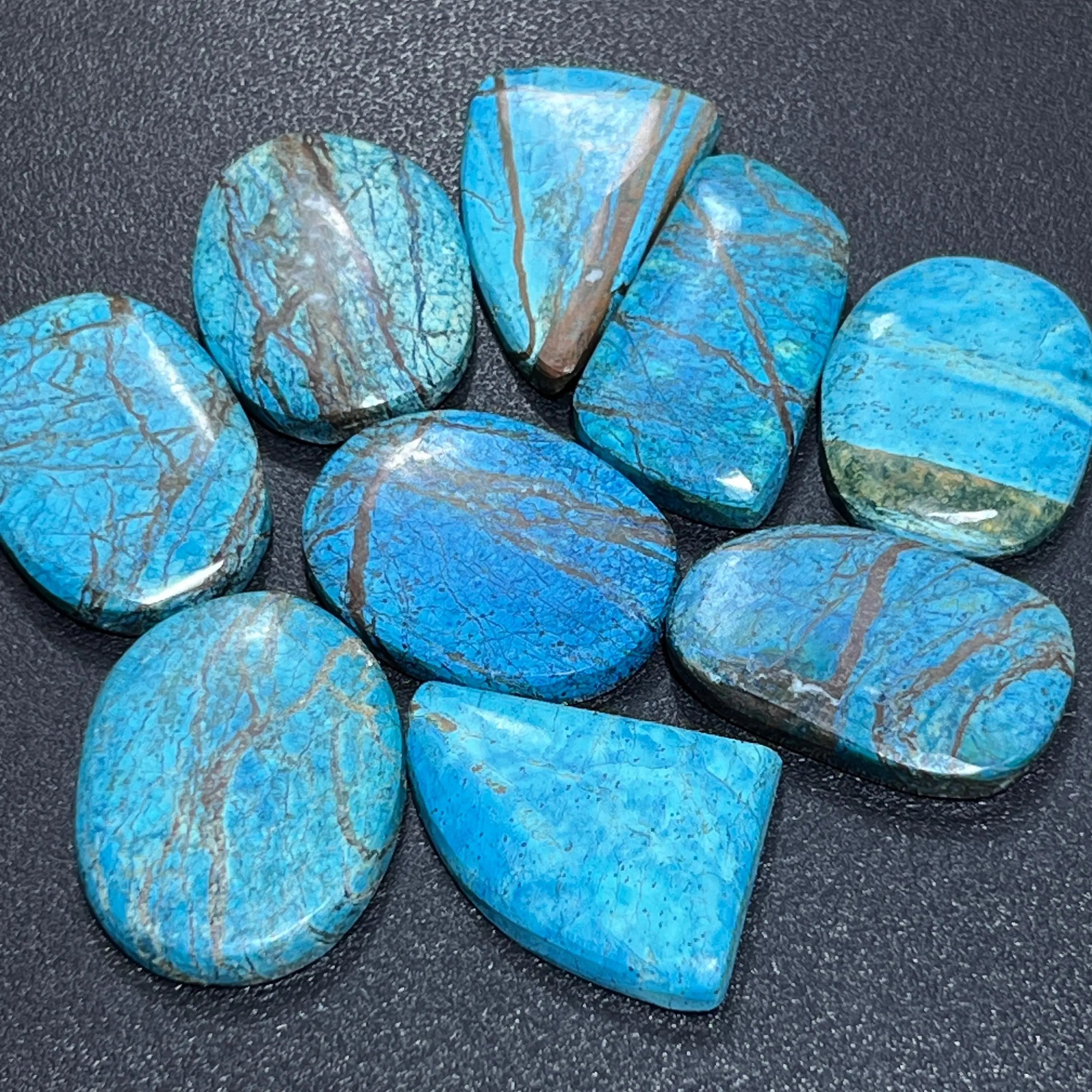 Azurite (Blue Bice) Cabochons Mixed Shapes And Sizes Bulk Wholesale Gemstone Jewelry Supply | Craft Supplies & Tools > Beads, Gems & Cabochons > Cabochons | Wiccan Center