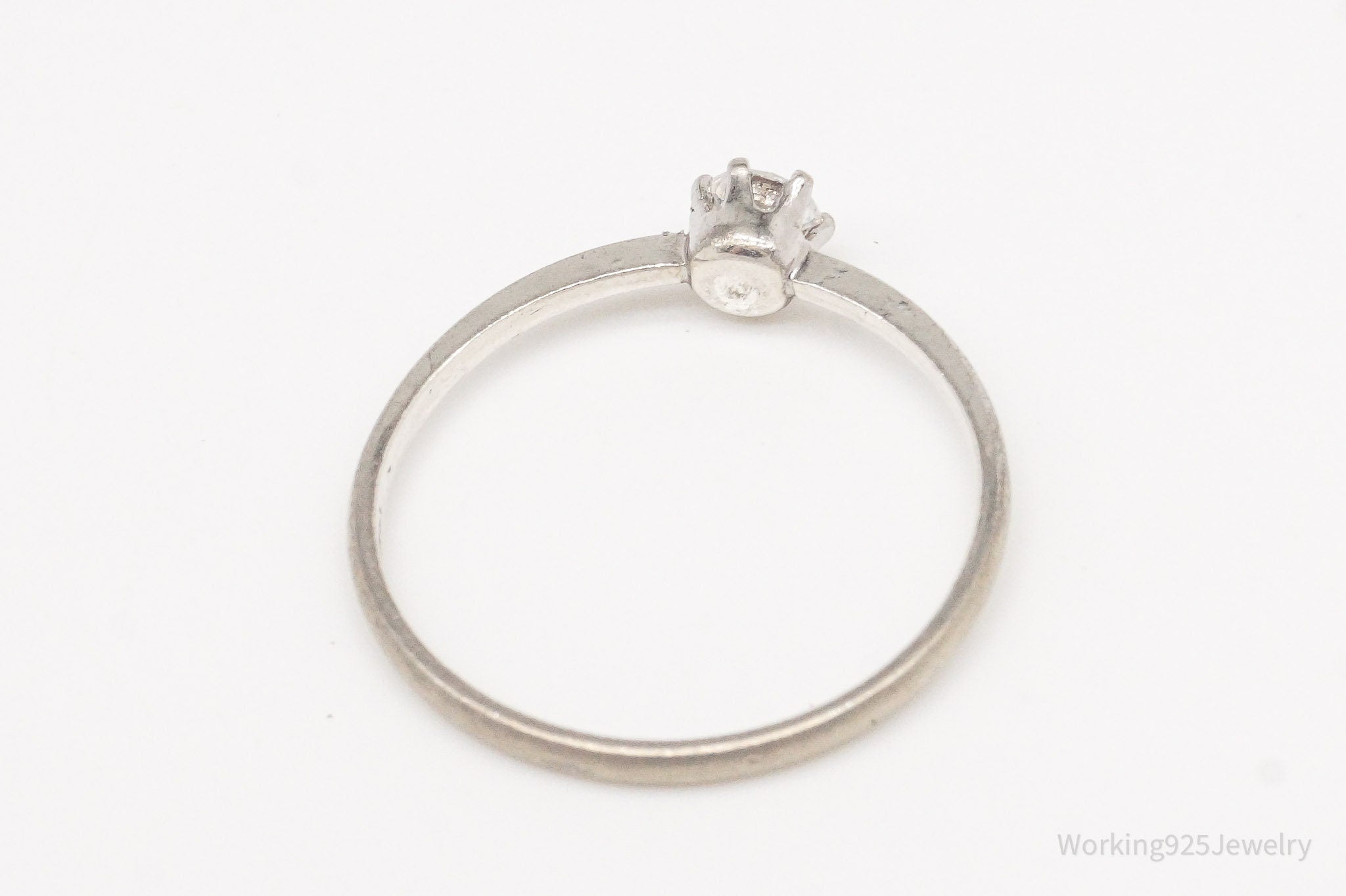 Vintage Cubic Zirconia Sterling Silver Ring - Size 6.75 | Jewelry > Rings | Wiccan Center