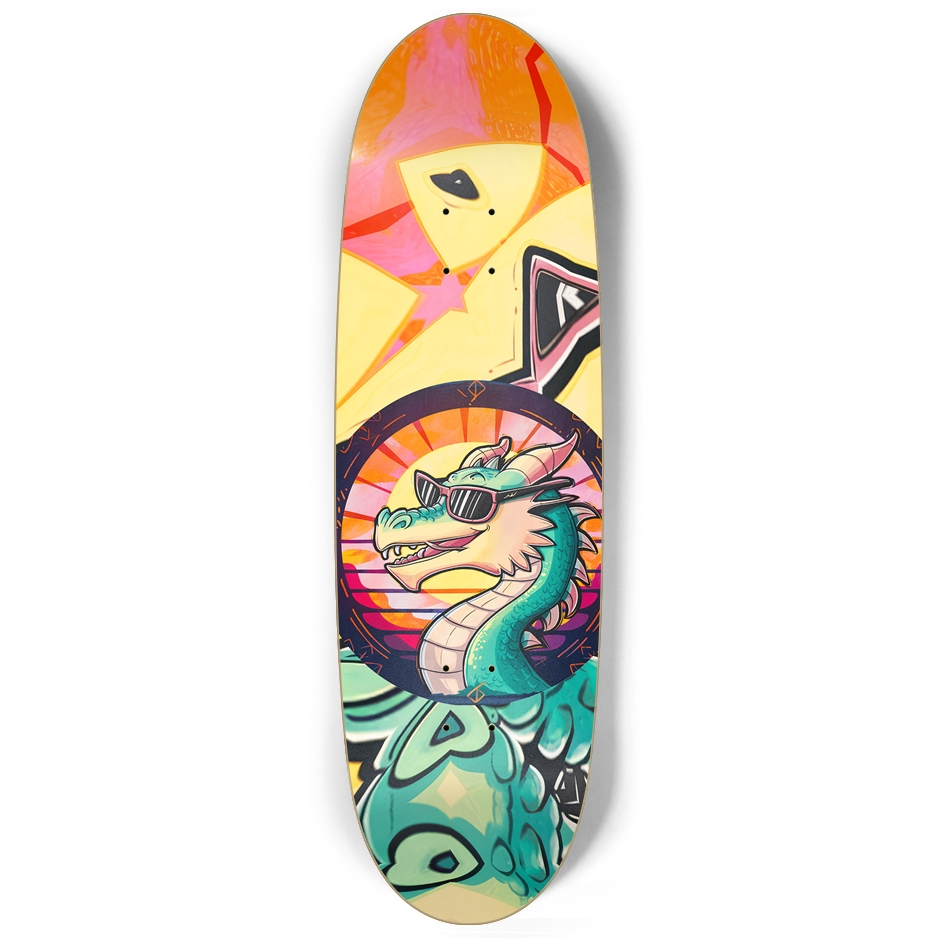 Mr. Cool Dragon Skateboard – Personalized Custom Deck | Skateboard | Wiccan Center