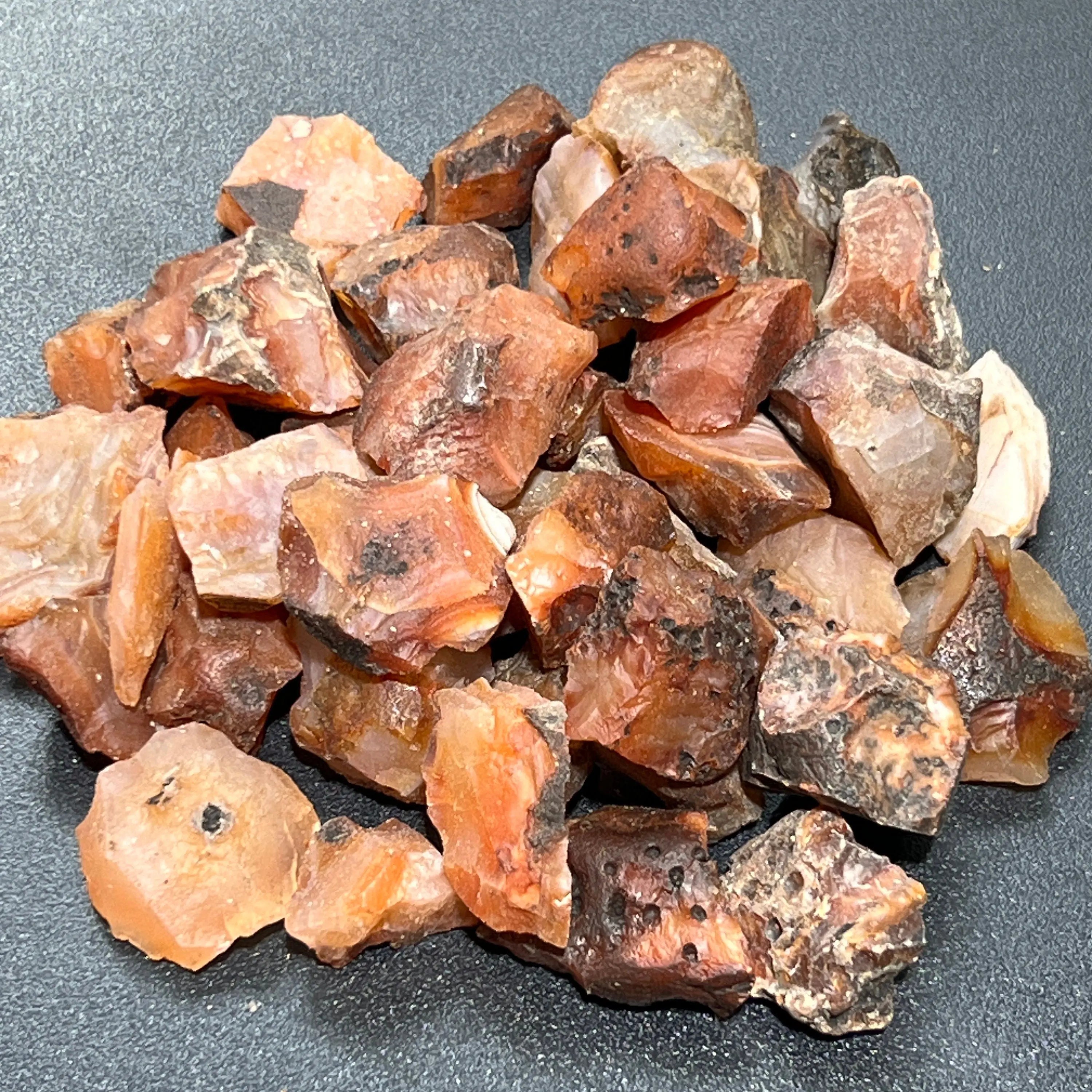 Red Carnelian Agate Crystal Rough Raw Stones (By The Piece Or Pound) | Home & Living > Home Decor > Home Accents > Rocks & Geodes | Wiccan Center