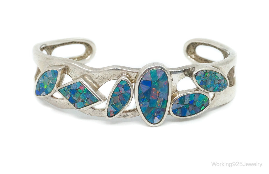 Vintage Designer Whitney Kelly WK Blue Fire Opal Sterling Silver Bracelet | Jewelry > Bracelets | Wiccan Center