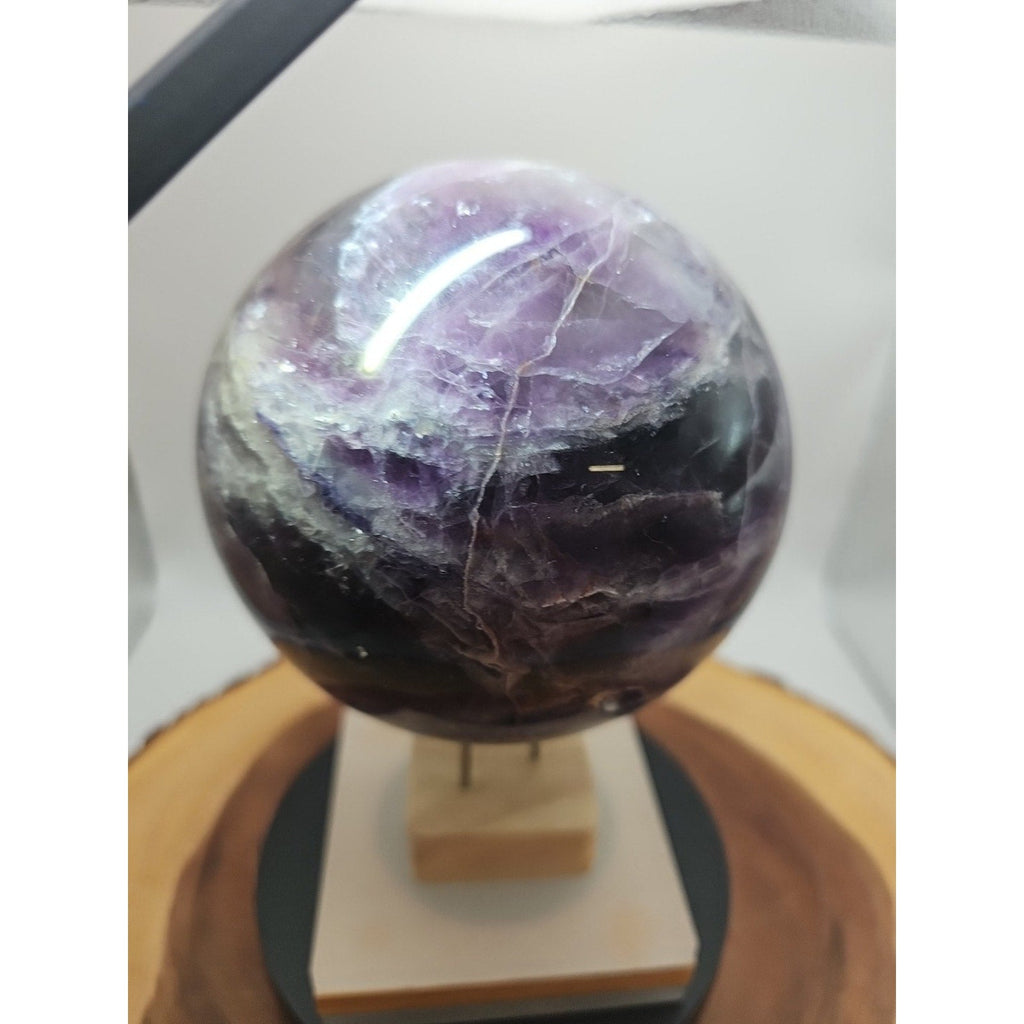 Large Rainbow Fluorite Quartz Crystal Sphere — 6.4 inches, Polished | CrystalCloud Company | Crystal Spheres & Eggs | Wiccan Center