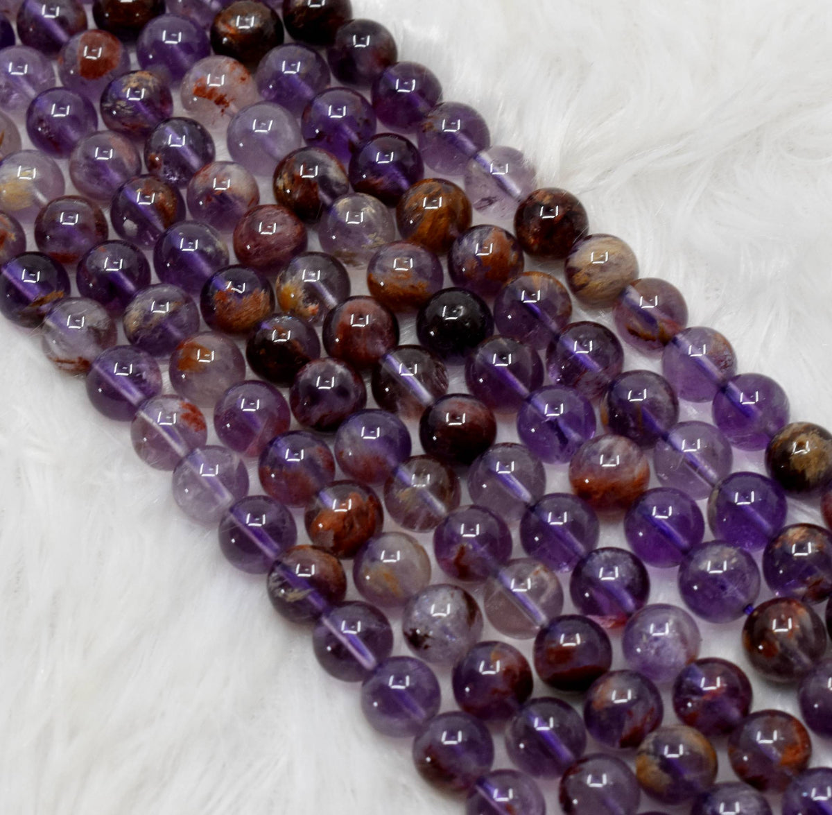 Ametrine Beads, Natural Crystal Round Beads 6mm to 10mm | Beads | Wiccan Center