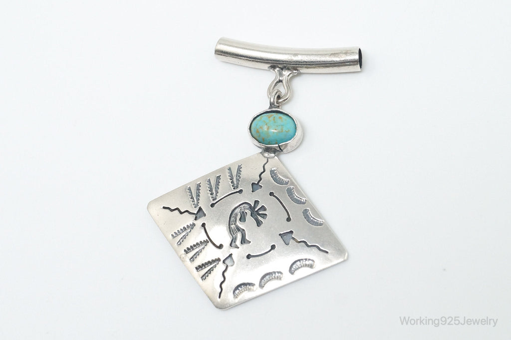 Vintage Mexico Designer Turquoise Southwestern Sterling Silver Pendant | Jewelry > Necklaces > Pendants | Wiccan Center