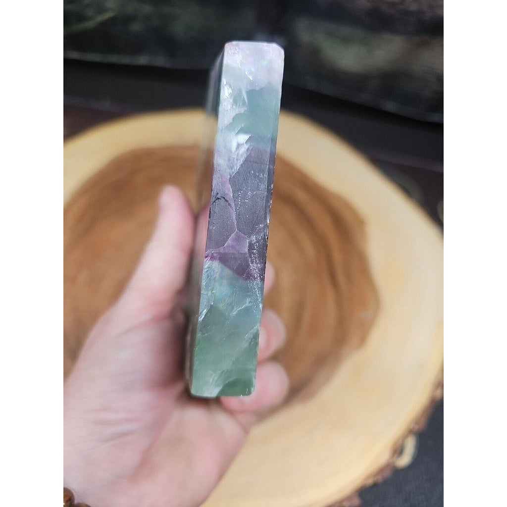 1.15LB Natural fluorite snowflake feather fluorite crystal quartz healing | Mineral Specimens | Wiccan Center