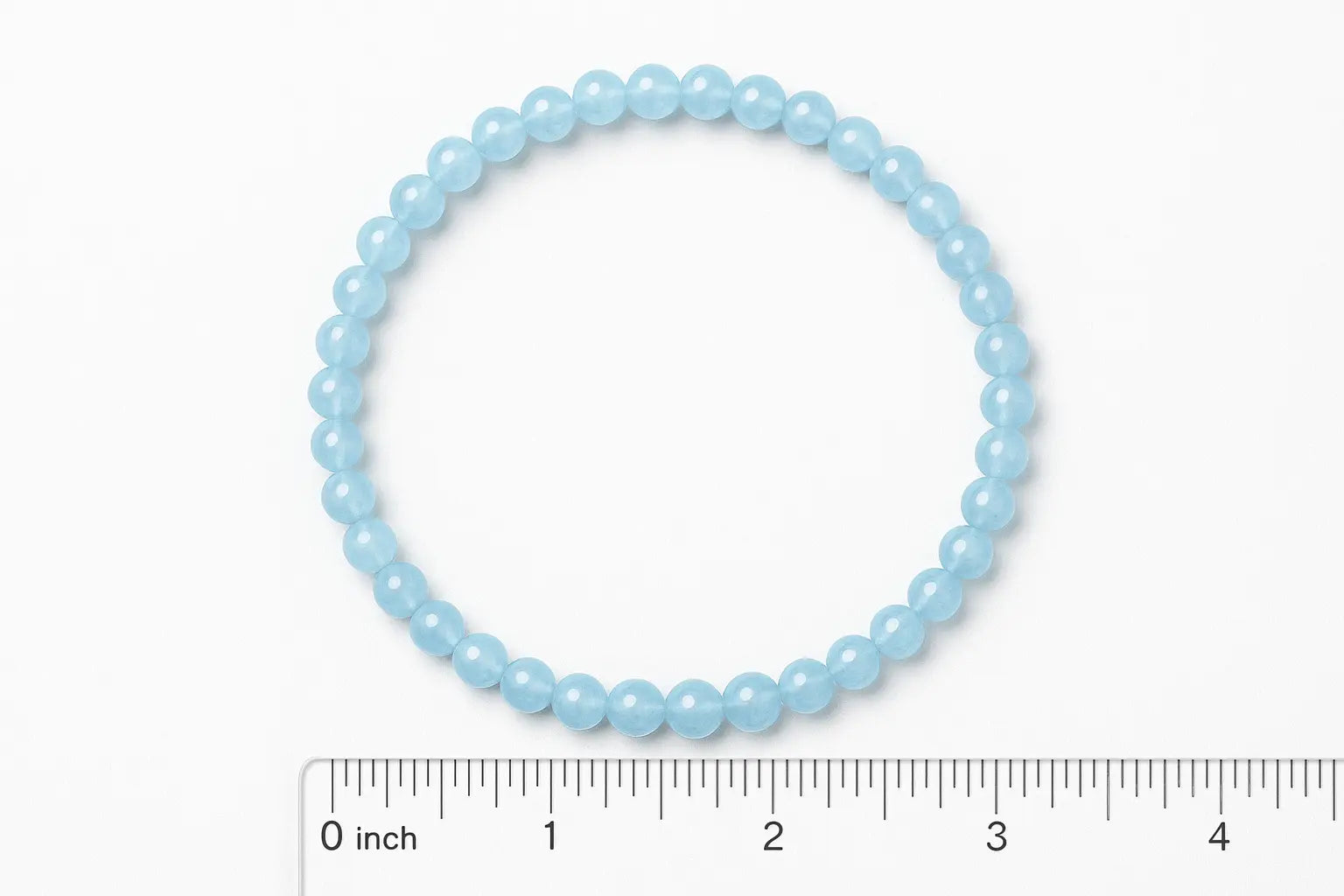 Aquamarine Round Bead Bracelet - Emotional Healing | Bracelets | Wiccan Center