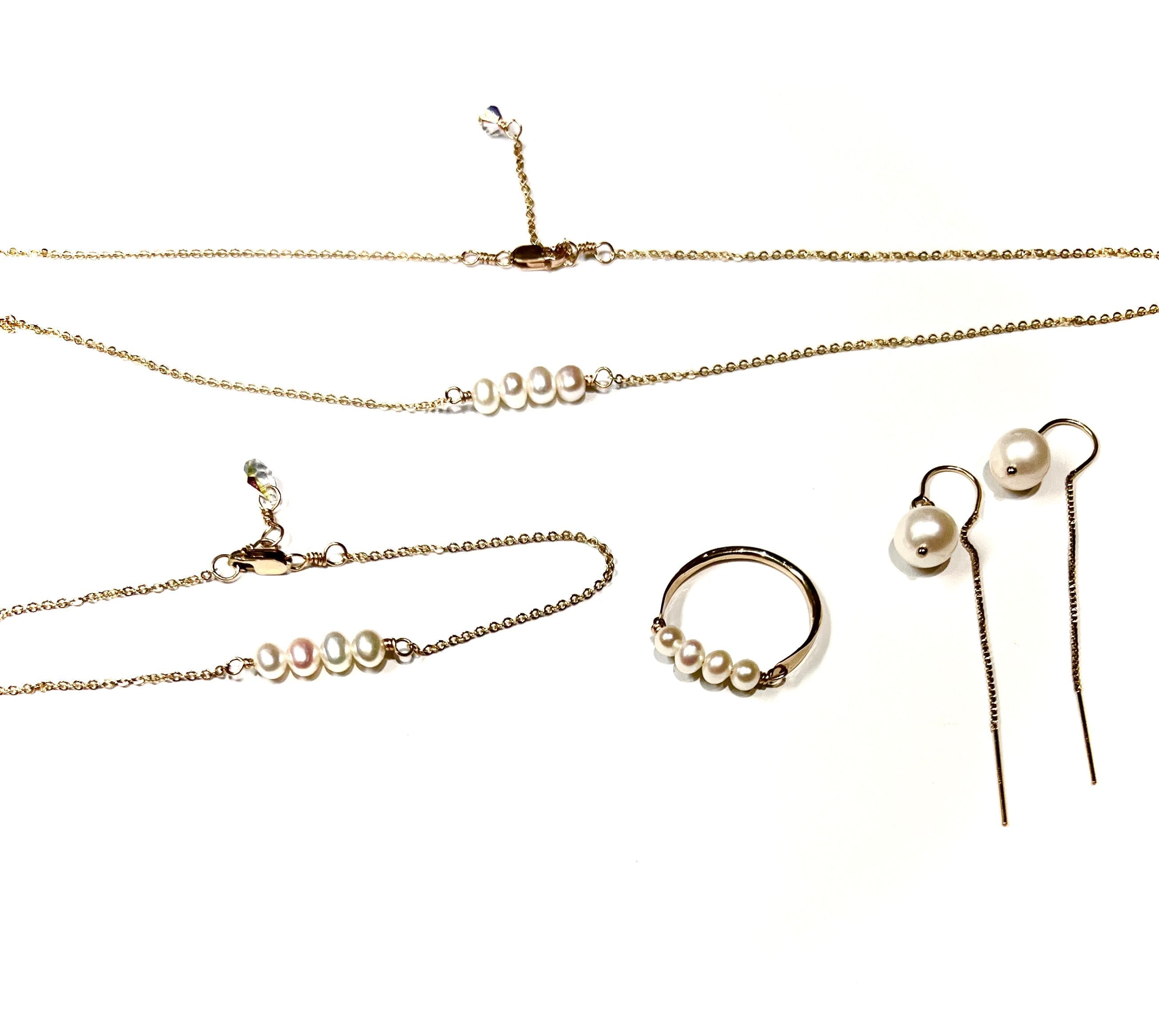 3 Pearl Necklace with Swarovski Clasp