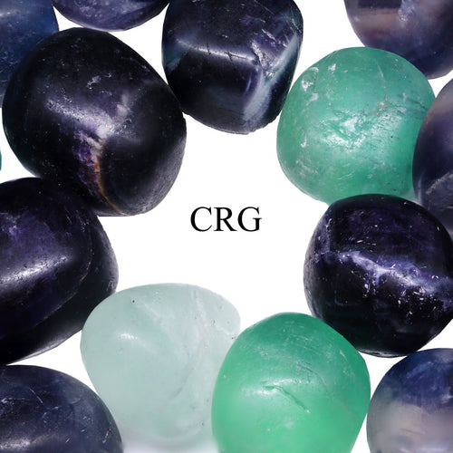 5 LB. LOT - Tumbled Not Polished Rainbow Fluorite / .5"-1.5" avg. | Rainbow Fluorite | Wiccan Center