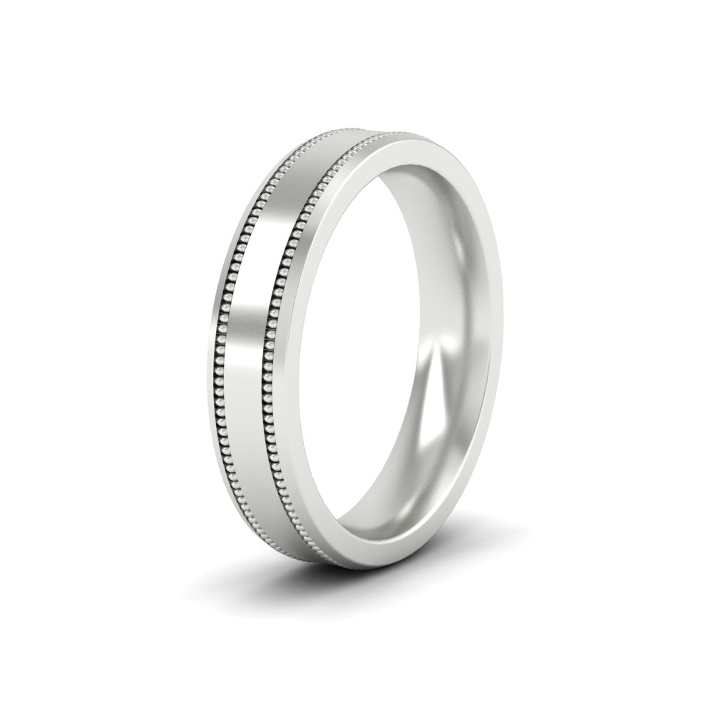 5 mm Mens Band Double Milgrain