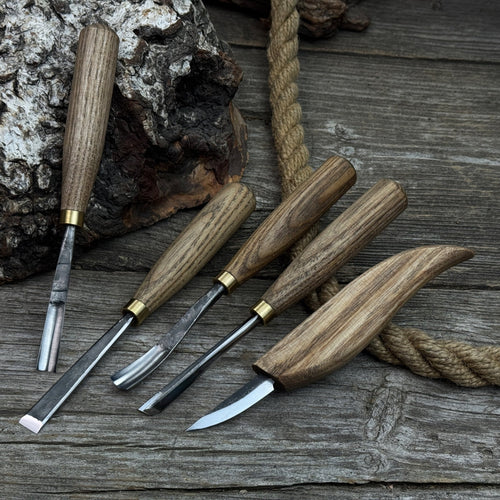 5-Piece Wood Carving Tool Set – For Fine Detail & Relief | Tool Sets | Wiccan Center