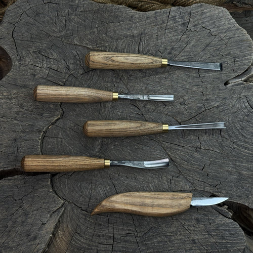5-Piece Wood Carving Tool Set – For Fine Detail & Relief | Tool Sets | Wiccan Center