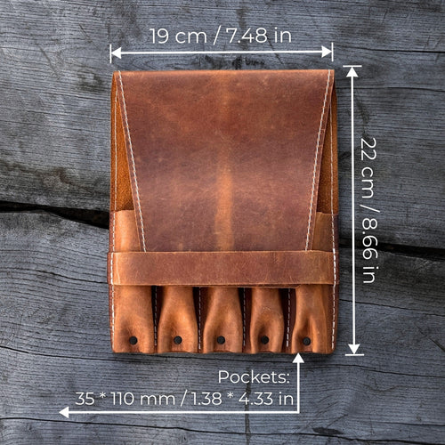 5-Pocket Leather Tool Case | Tool Cases | Wiccan Center