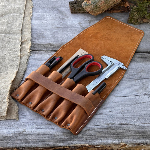 5-Pocket Leather Tool Case | Tool Cases | Wiccan Center