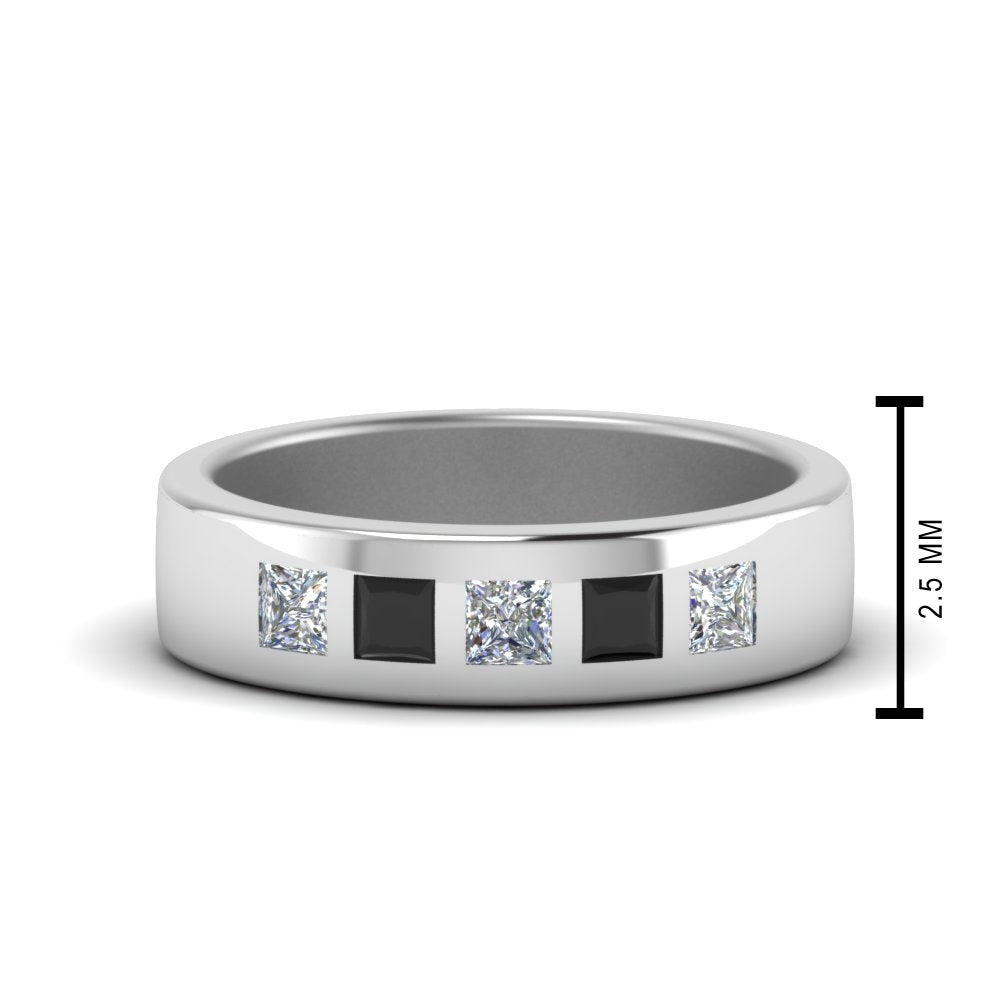 Flat Flush Set Mens Wedding Band