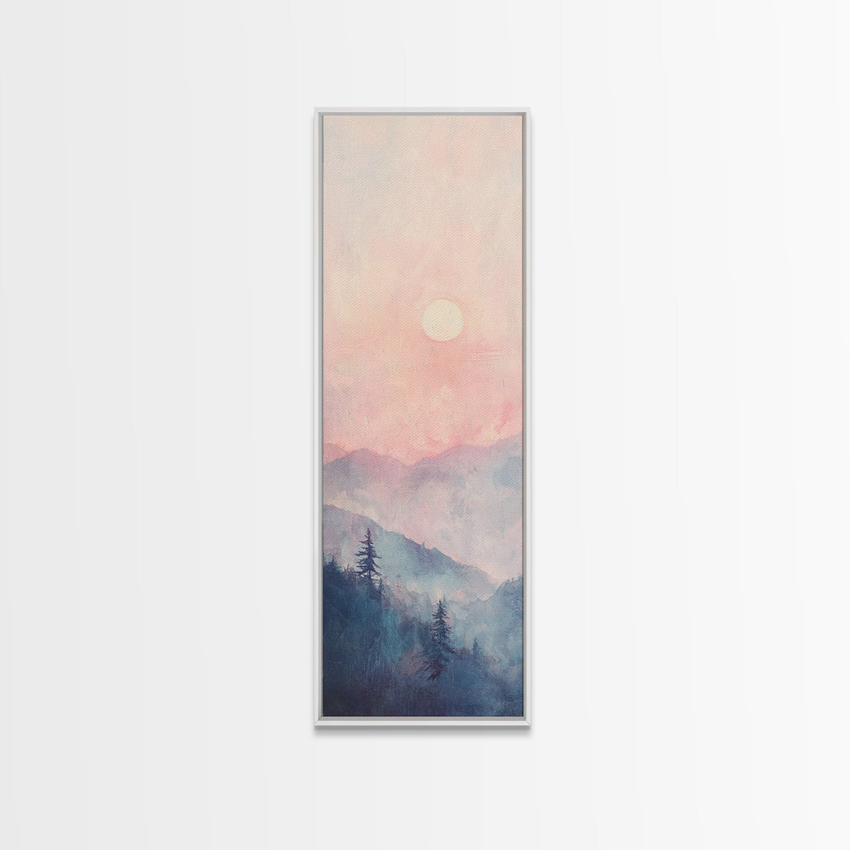 Sunset Over the Blue Ridge Mountains, Framed Canvas Print, Blue Ridge Mountains Painting, Home Decor, Ready To Hang Art, Mountain Painting | | Wiccan Center
