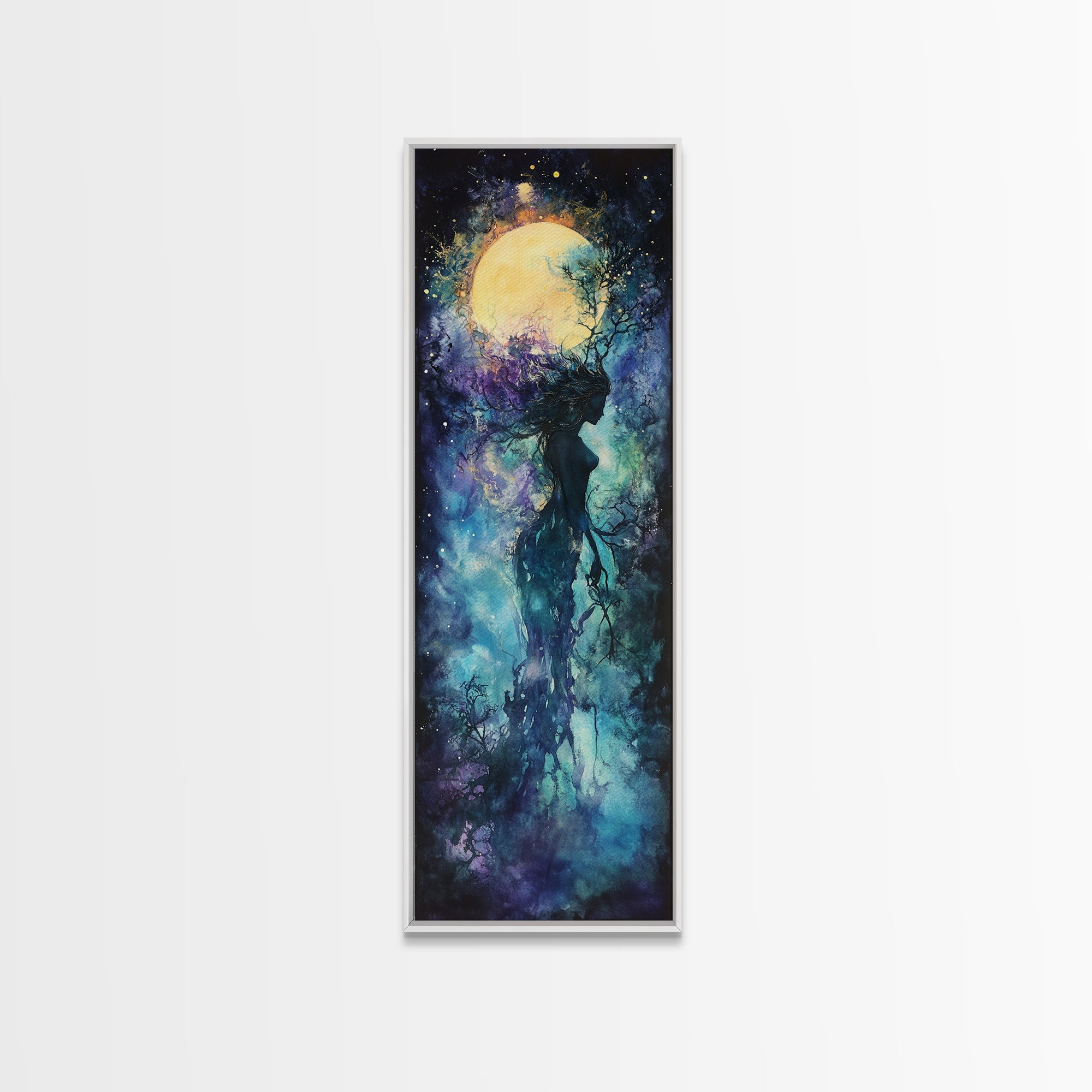 Solar Ritual Canvas Print Featuring Goddess Art Print, Phoenix Metal Inspired Abstract Sacred Geometry Art Perfect Bedroom Decor
