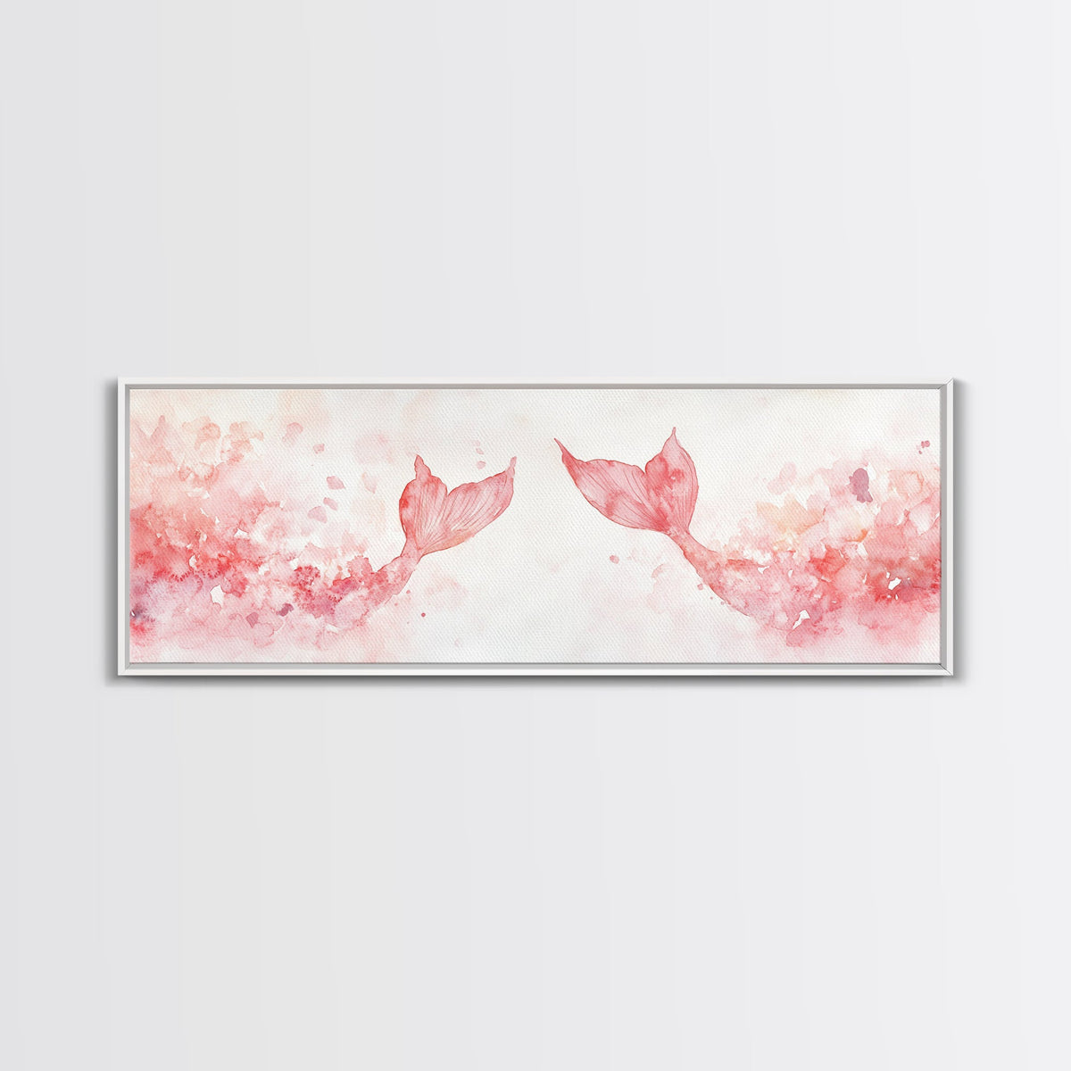 Mermaid Tail Canvas Print Whimsical Light Pink Wall Art Nautical Artwork Cottagecore Bedroom Decor Gift Idea For Her | | Wiccan Center