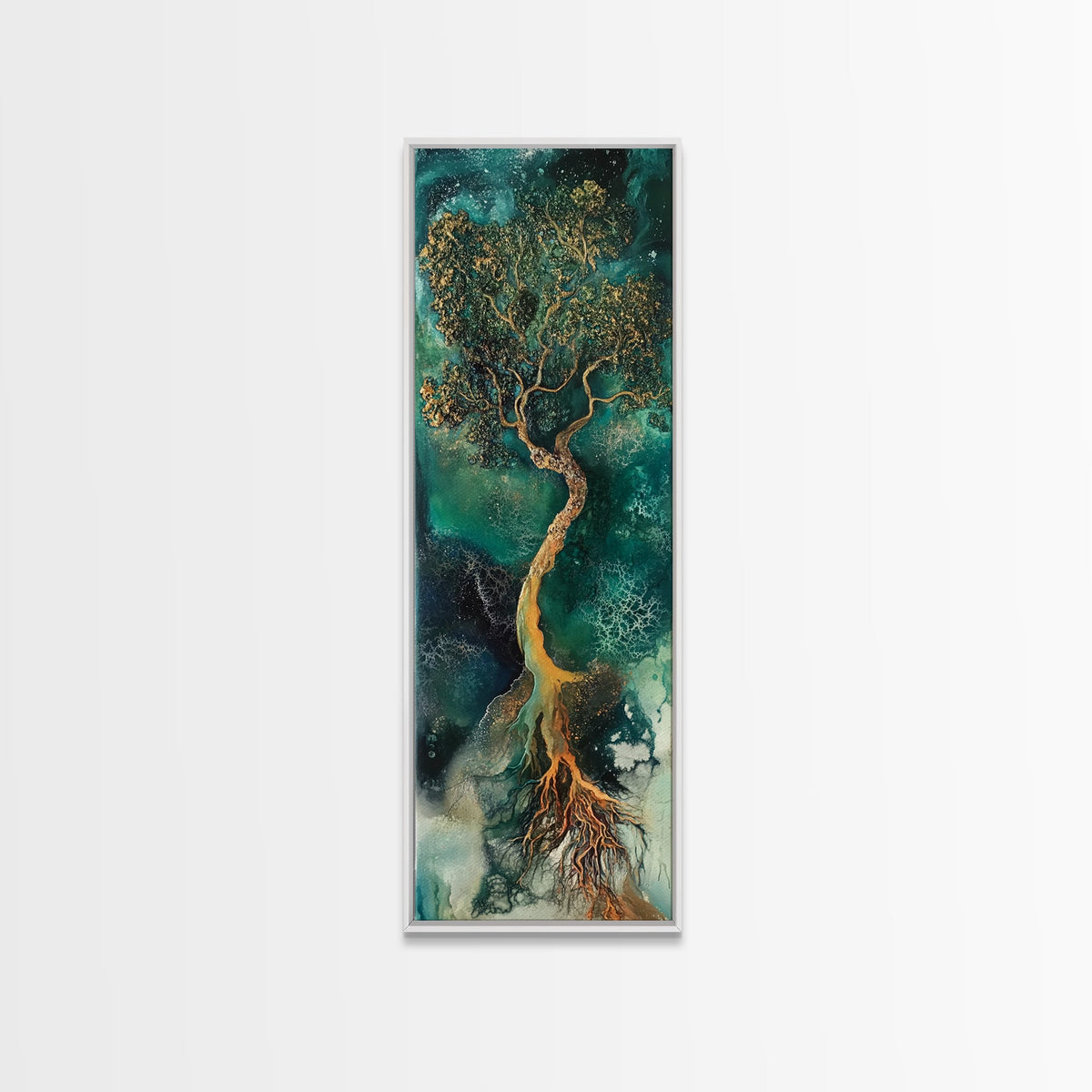 Oak tree art, mystical tree, moody art, green wall art, zen wall art, framed canvas print, nature-inspired, wabi sabi art, gift idea | | Wiccan Center