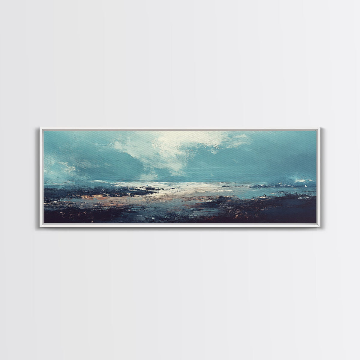 Moody Ocean Canvas Print Coastal Seascape Art, Abstract Blue Water Painting, Home Decor, Living Room Wall Art, Ocean Wall Art | | Wiccan Center