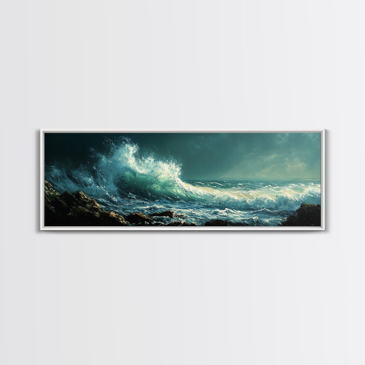 Dark Ocean Wave Canvas Print Dramatic Seascape Art, Coastal Wall Art, Stormy Water Painting, Nautical Home Decor, Large Wall Art | | Wiccan Center