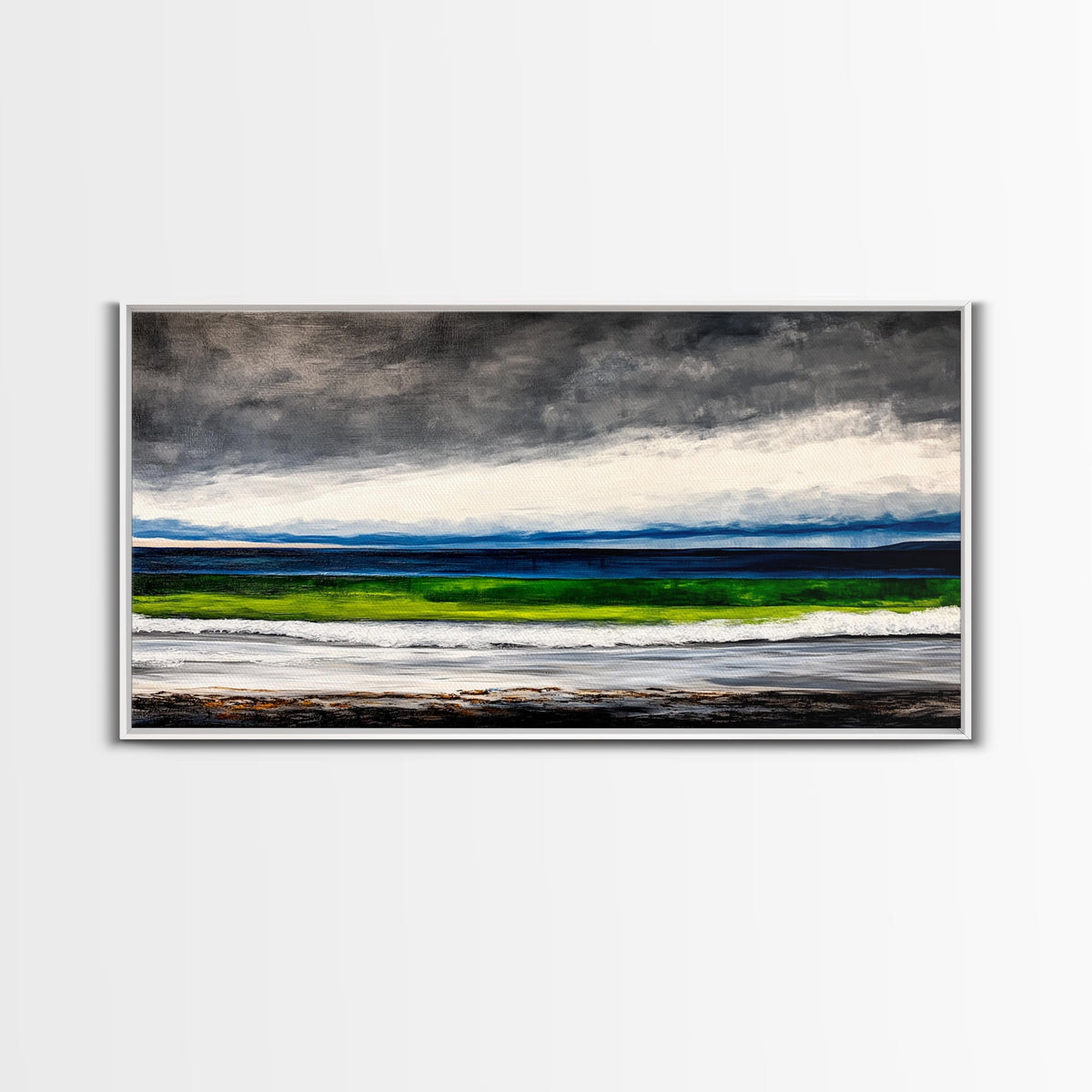 Ocean Wave, Green Waters, Seascape, Canvas Print, Coastal Wall Art, Nautical Decor, Beach House Art, Large Ocean Painting | | Wiccan Center