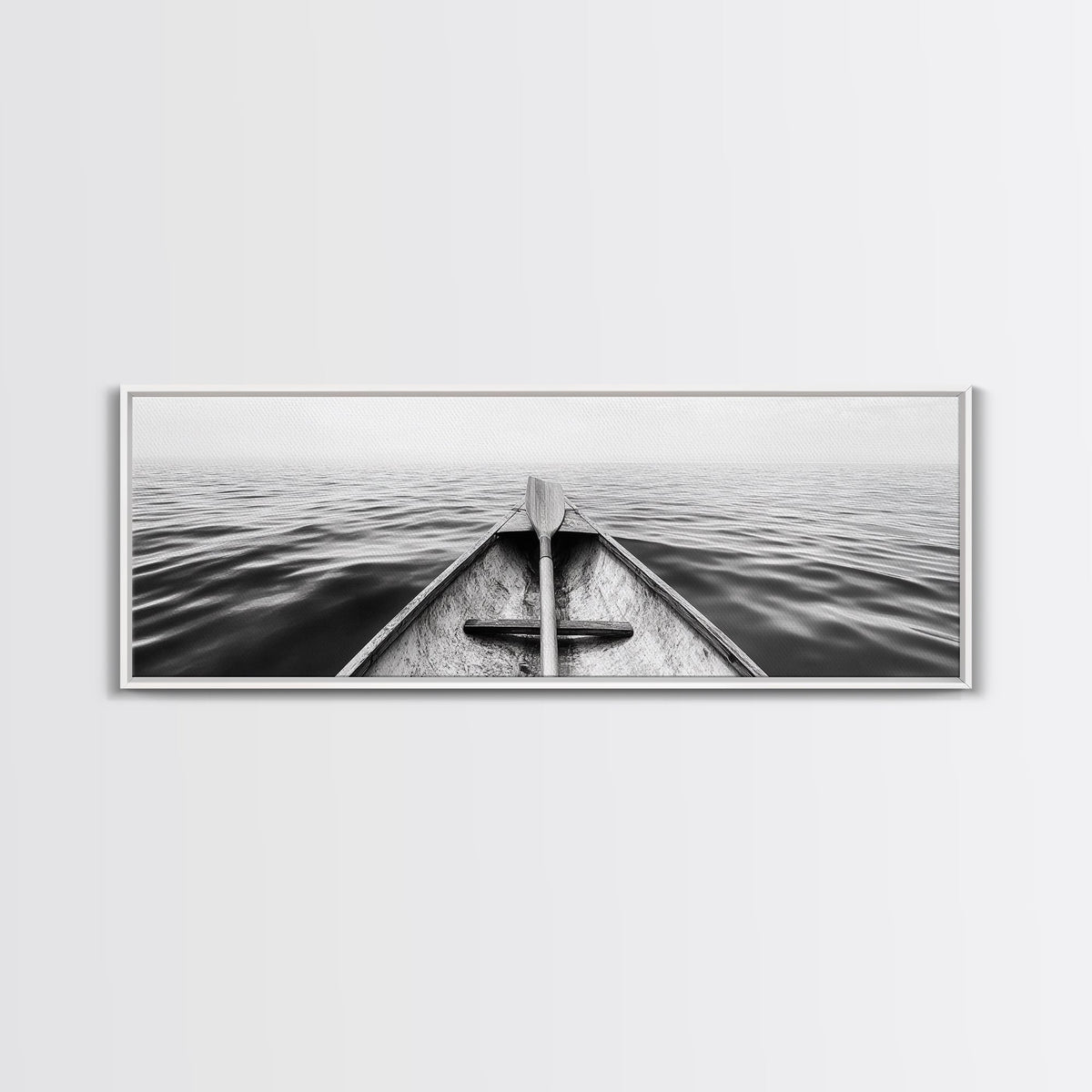 Canoe View, Open Water, Ocean Drift, Paddleboat Scene, Canvas Print, adventure wall art, rustic lake house decor, minimalist travel photo | | Wiccan Center