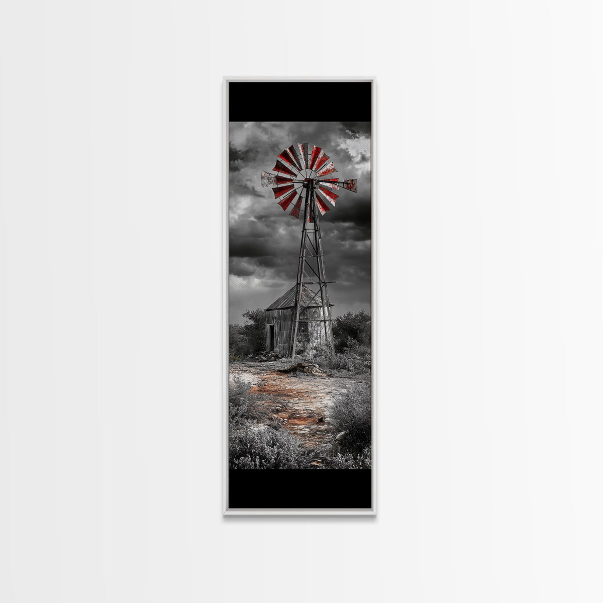 Western Windmill Art, Canvas Print, rustic décor, windmill wall art, farmhouse art, extra wide art, Joshua tree art, southwest wall art | | Wiccan Center