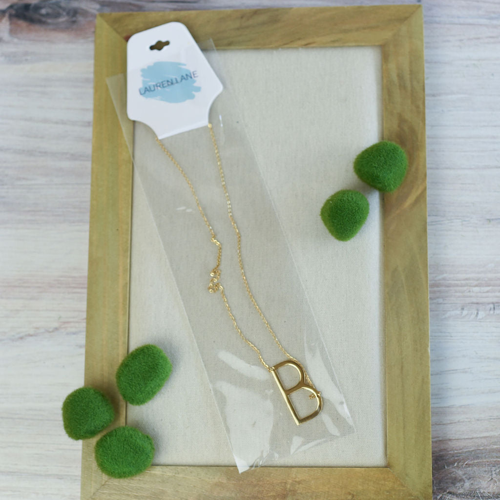 Large Letter / Initial Necklace in Gold | Necklace | Wiccan Center