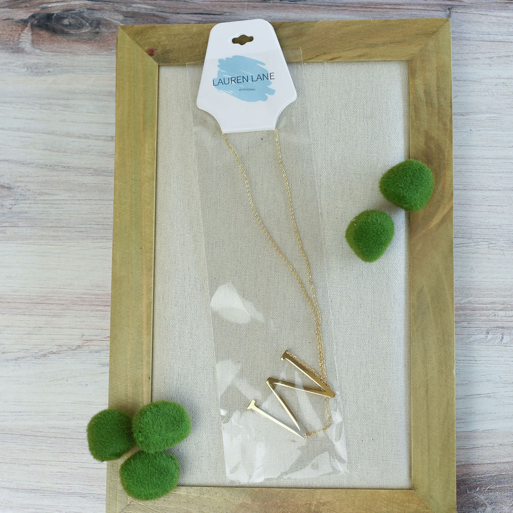 Large Letter / Initial Necklace in Gold | Necklace | Wiccan Center