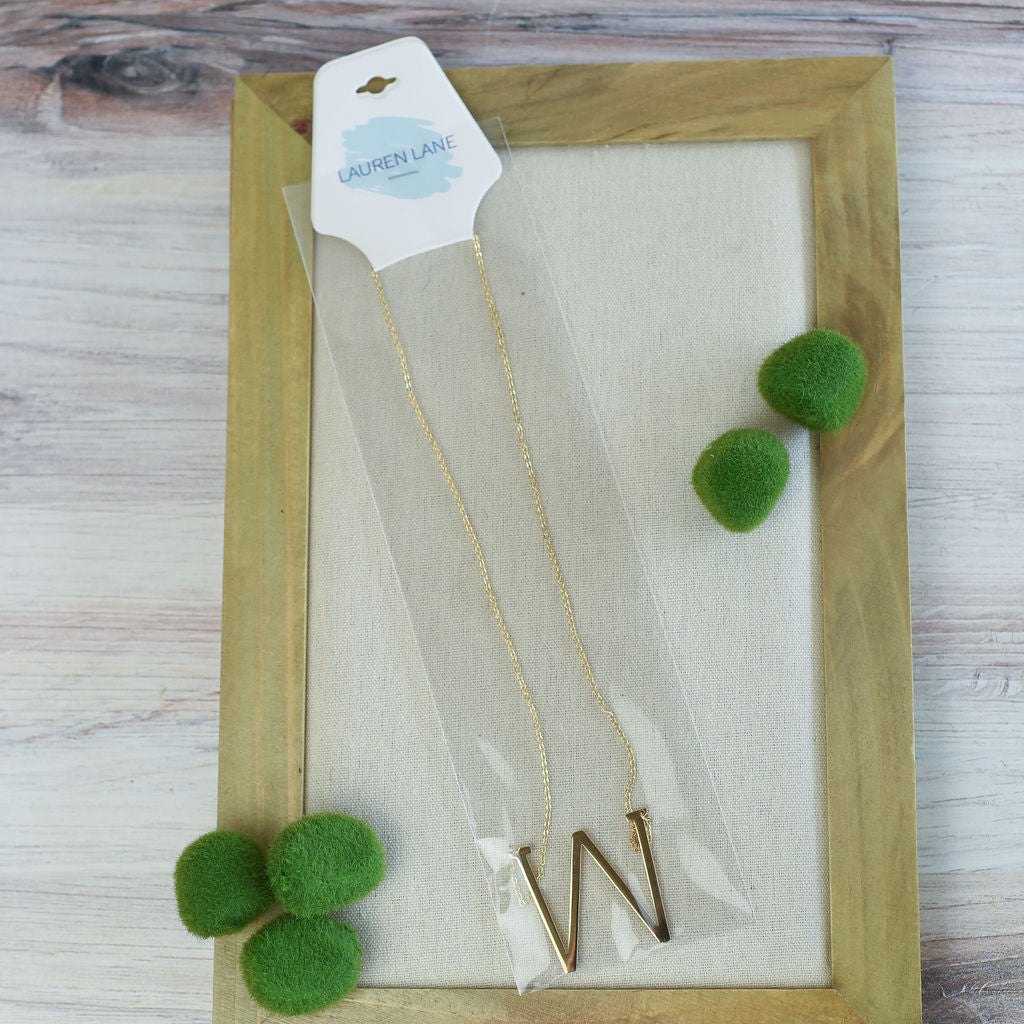 Large Letter / Initial Necklace in Gold | Necklace | Wiccan Center
