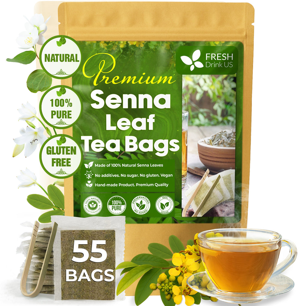 Premium Senna Leaf Tea Bags, 100% Natural & Pure from Senna Leaves. Loose Leaf Senna Herbal Tea, Made with Natural Material Tea Bags, Senna Leaf Tea. No Sugar, No Caffeine, No Gluten, Vegan. | Tea | Wiccan Center