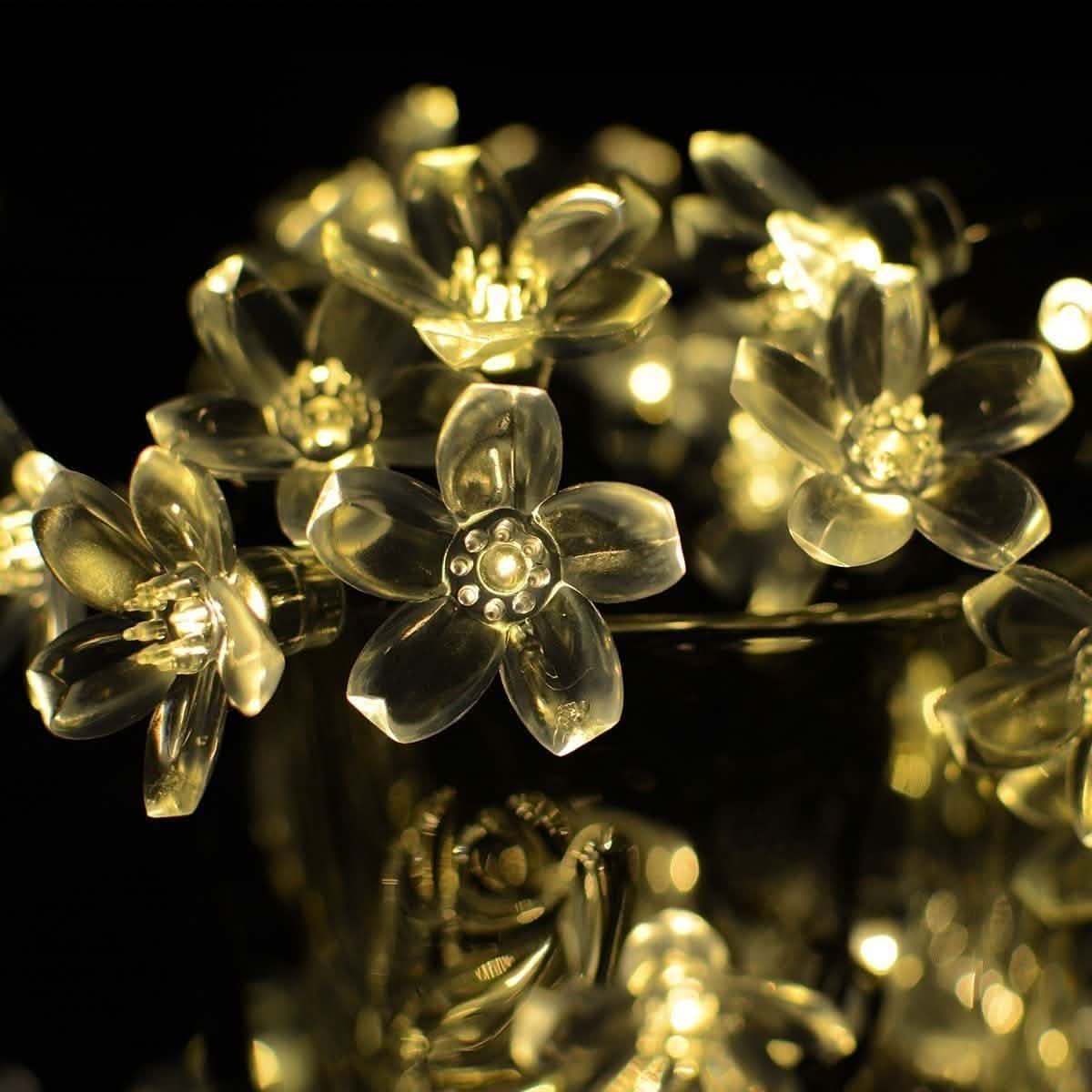 50 LED Fairy Flower Blossom Solar String Lights | String & Fairy Lights | Wiccan Center