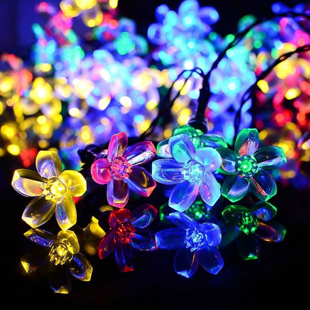 50 LED Fairy Flower Blossom Solar String Lights | String & Fairy Lights | Wiccan Center