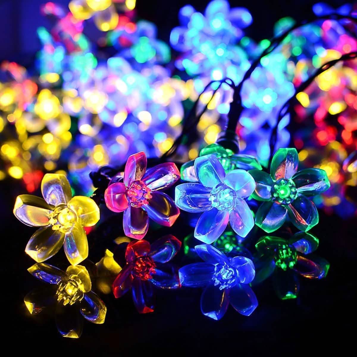 50 LED Fairy Flower Blossom Solar String Lights | String & Fairy Lights | Wiccan Center