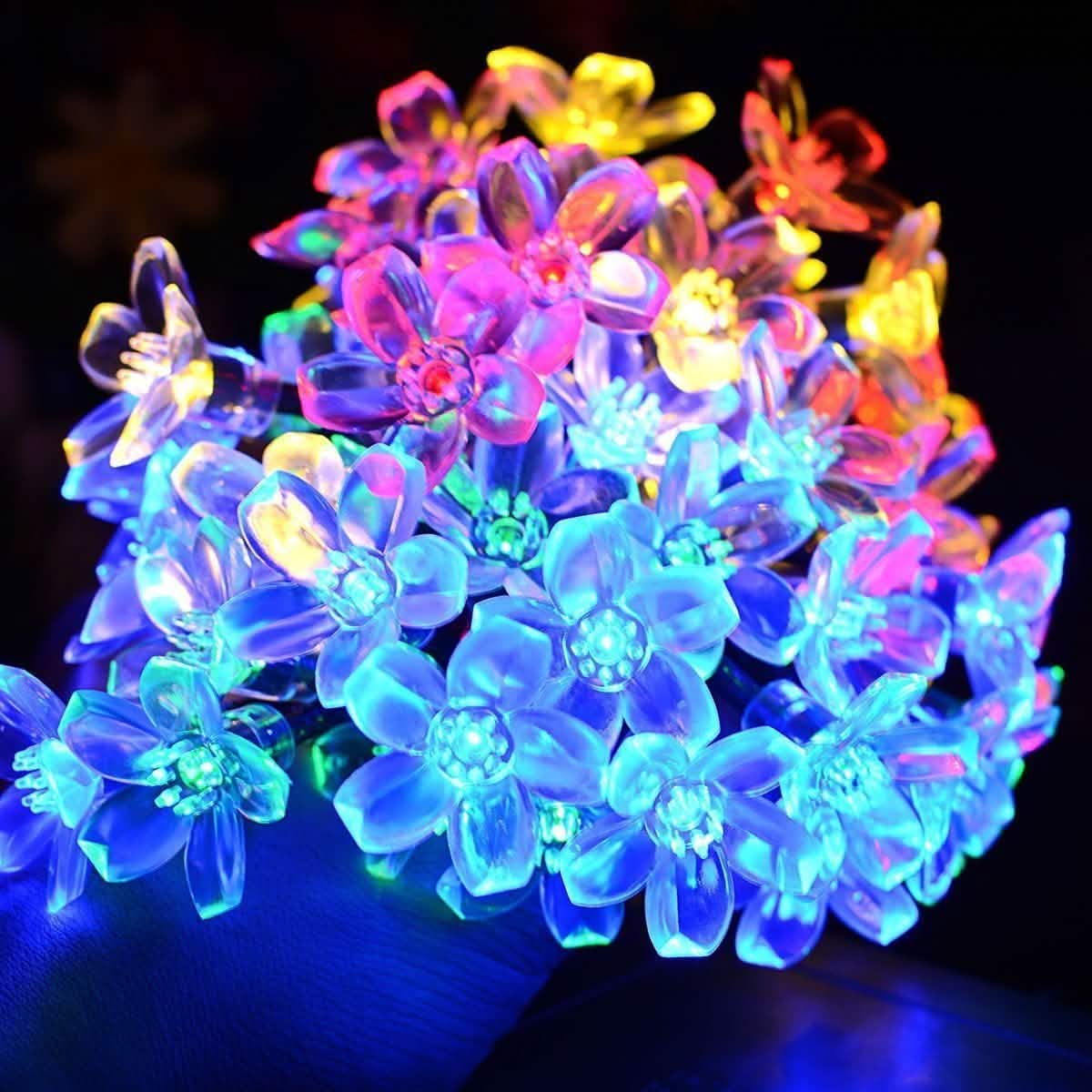 50 LED Fairy Flower Blossom Solar String Lights | String & Fairy Lights | Wiccan Center