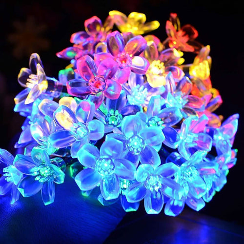 50 LED Fairy Flower Blossom Solar String Lights | String & Fairy Lights | Wiccan Center