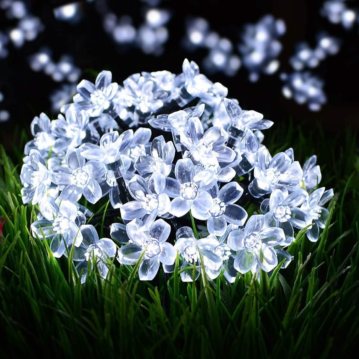 50 LED Fairy Flower Blossom Solar String Lights | String & Fairy Lights | Wiccan Center