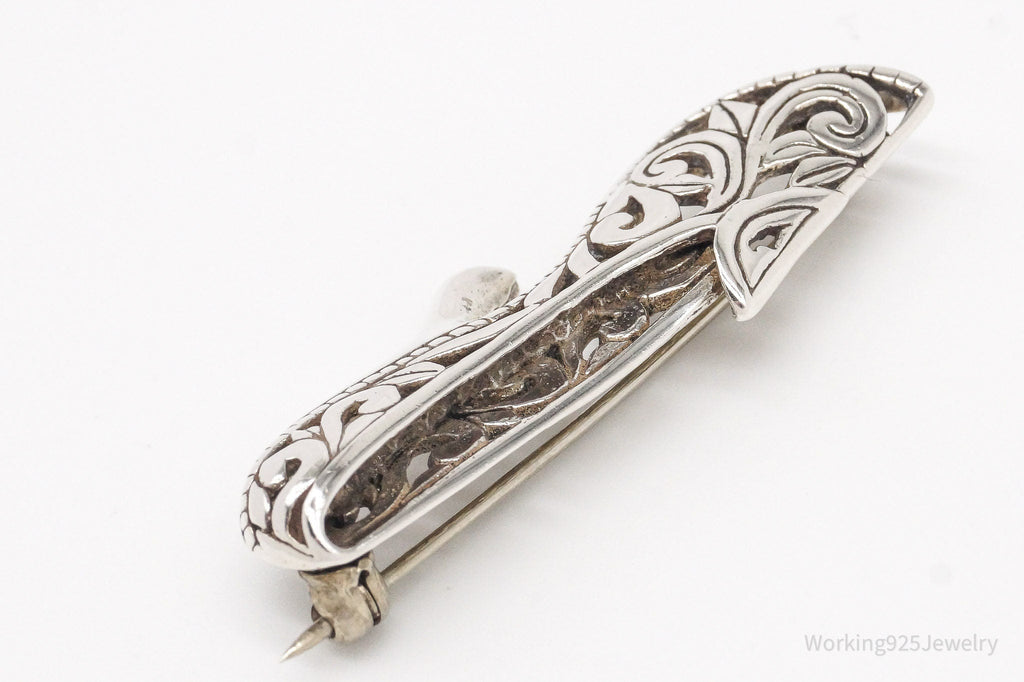 Vintage Designer Jezlaine Lady's High Heel Sterling Silver Brooch Pin | Jewelry > Brooches, Pins & Clips | Wiccan Center