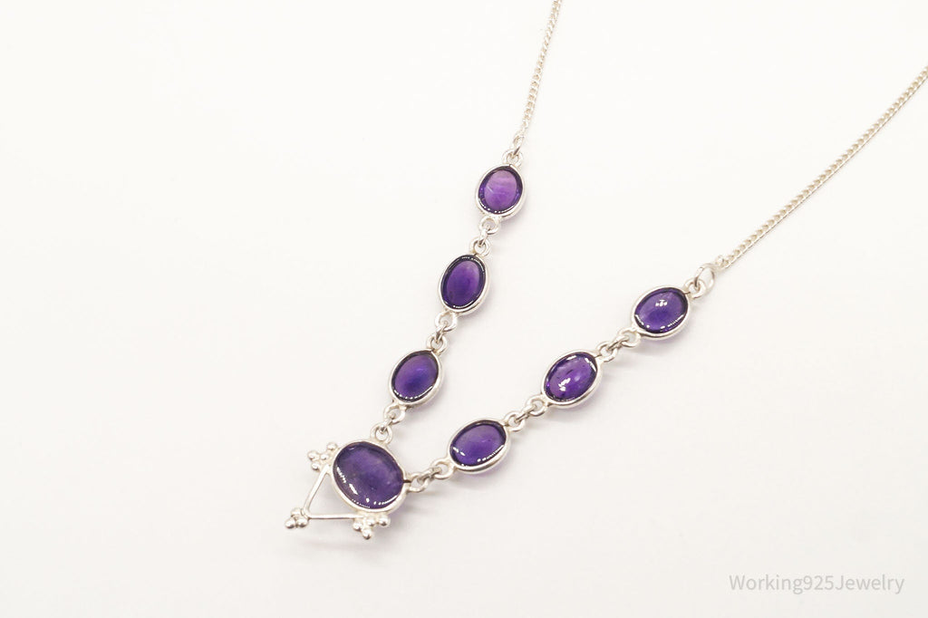 Vintage Amethyst Bib Style Silver Necklace | Jewelry > Necklaces > Pendants | Wiccan Center