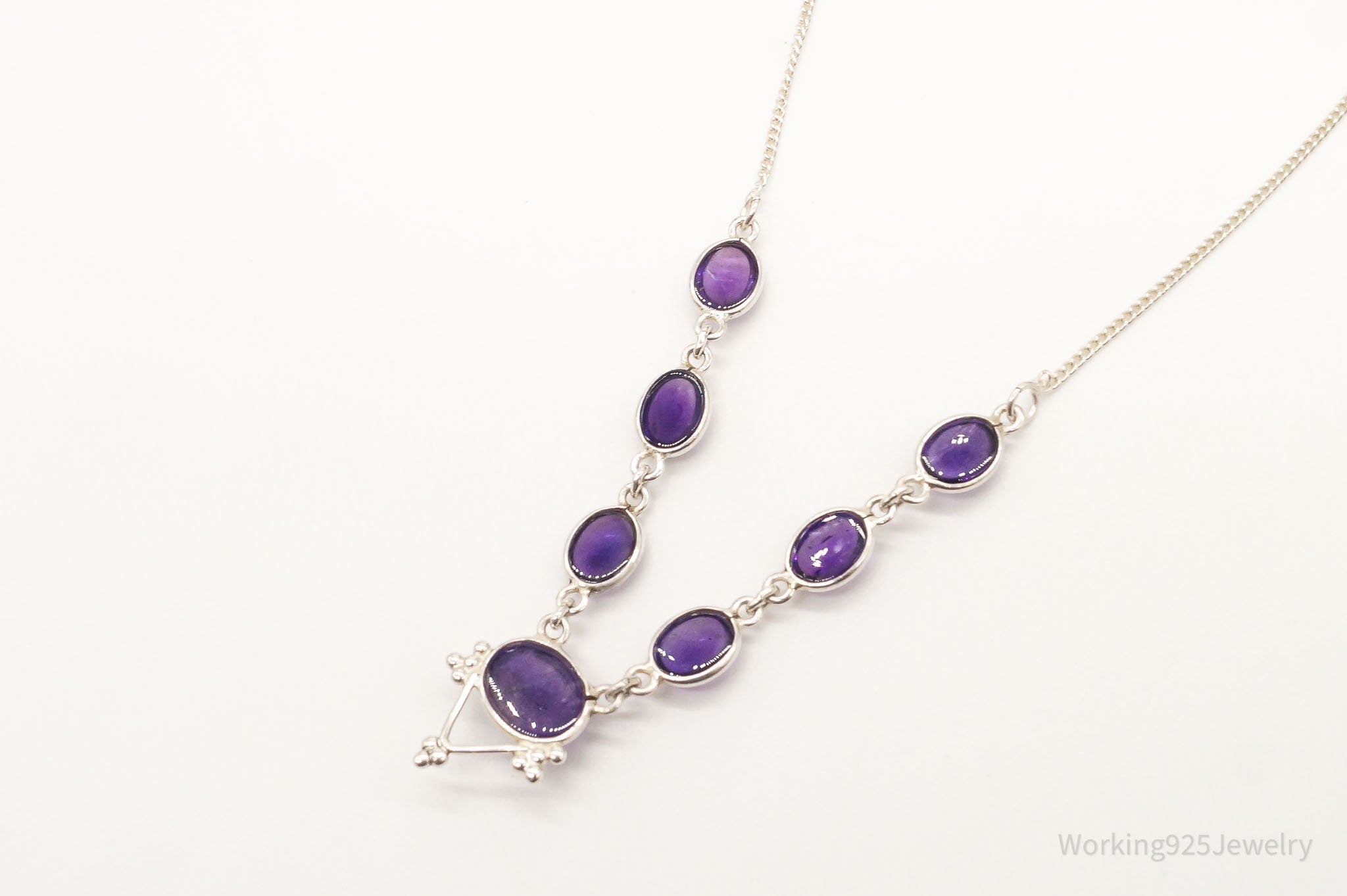 Vintage Amethyst Bib Style Silver Necklace | Jewelry > Necklaces > Pendants | Wiccan Center