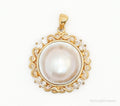 Vintage Pearl Gold Vermeil Cubic Zirconia Sterling Silver Pendant | Jewelry > Necklaces > Pendants | Wiccan Center