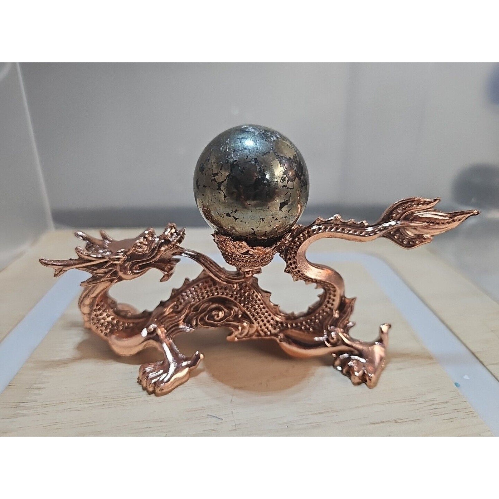 Chalcopyrite Crystal Sphere — 187g, Carved Quartz Ball for Reiki Healing | CrystalCloud Company | Crystal Spheres & Eggs | Wiccan Center