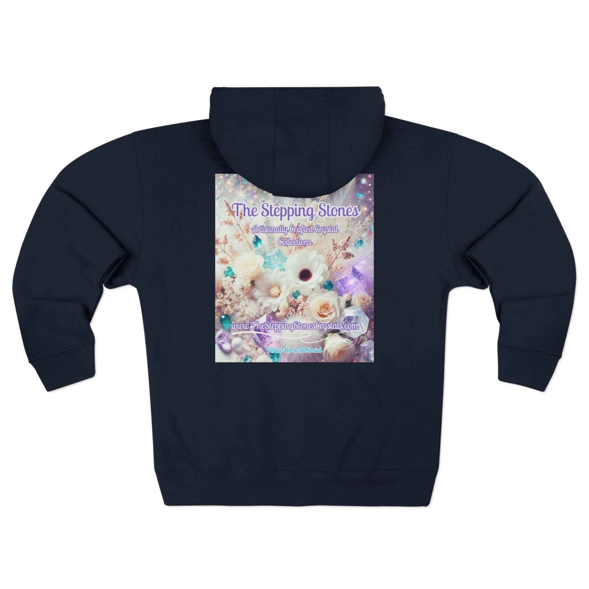 Floral Zipped Hooded Sweater | Hoodie | Wiccan Center