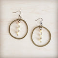 Western Copper Hoop Earrings w/ Champagne Pearl Beads 200bu | Earrings | Wiccan Center
